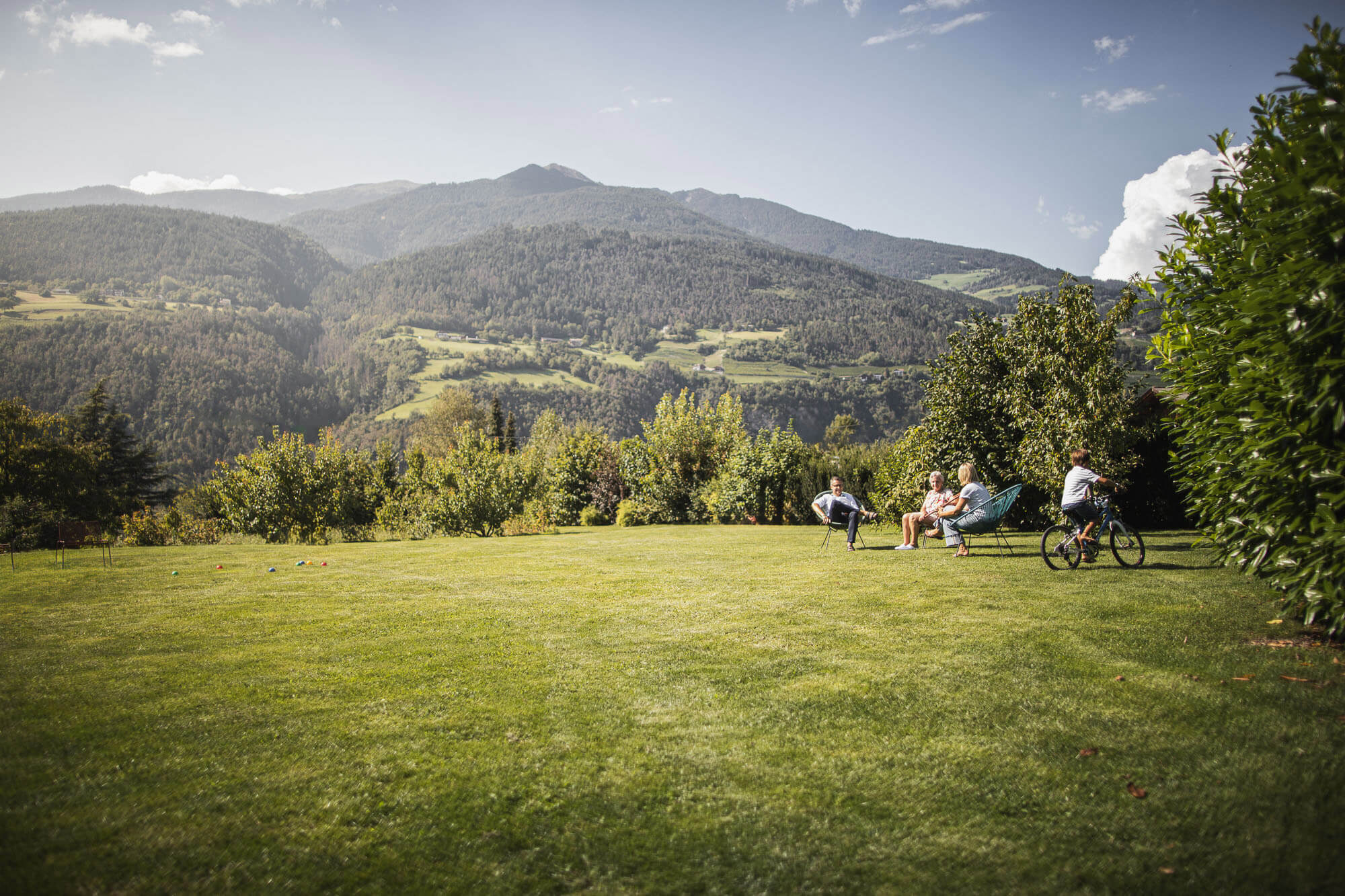 Garten und Fernblick vom Mittermoar